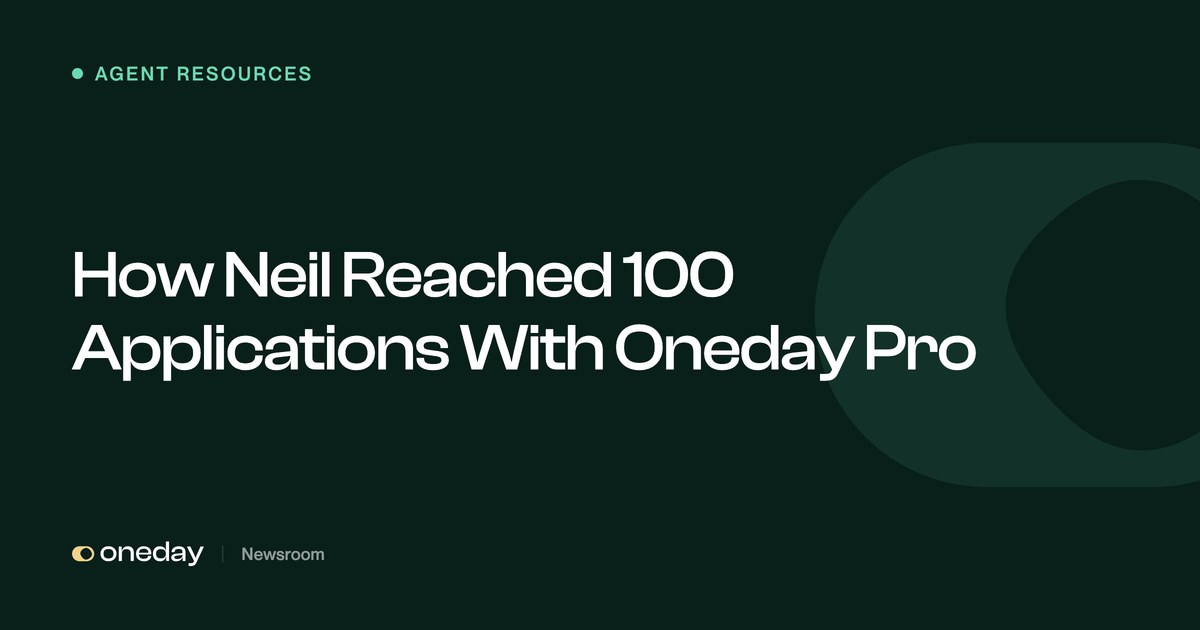 How Neil Reached 100 Applications With Oneday Pro | Oneday Pro Newsroom