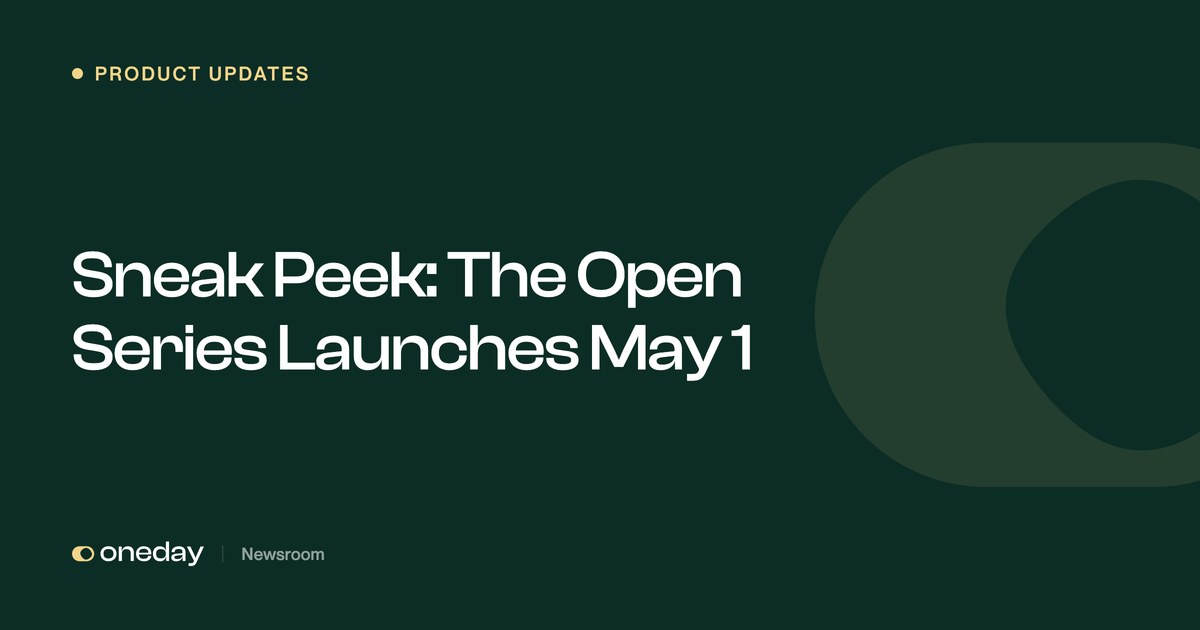 Sneak Peek: The Open Series Launches May 1 | Oneday Pro Newsroom